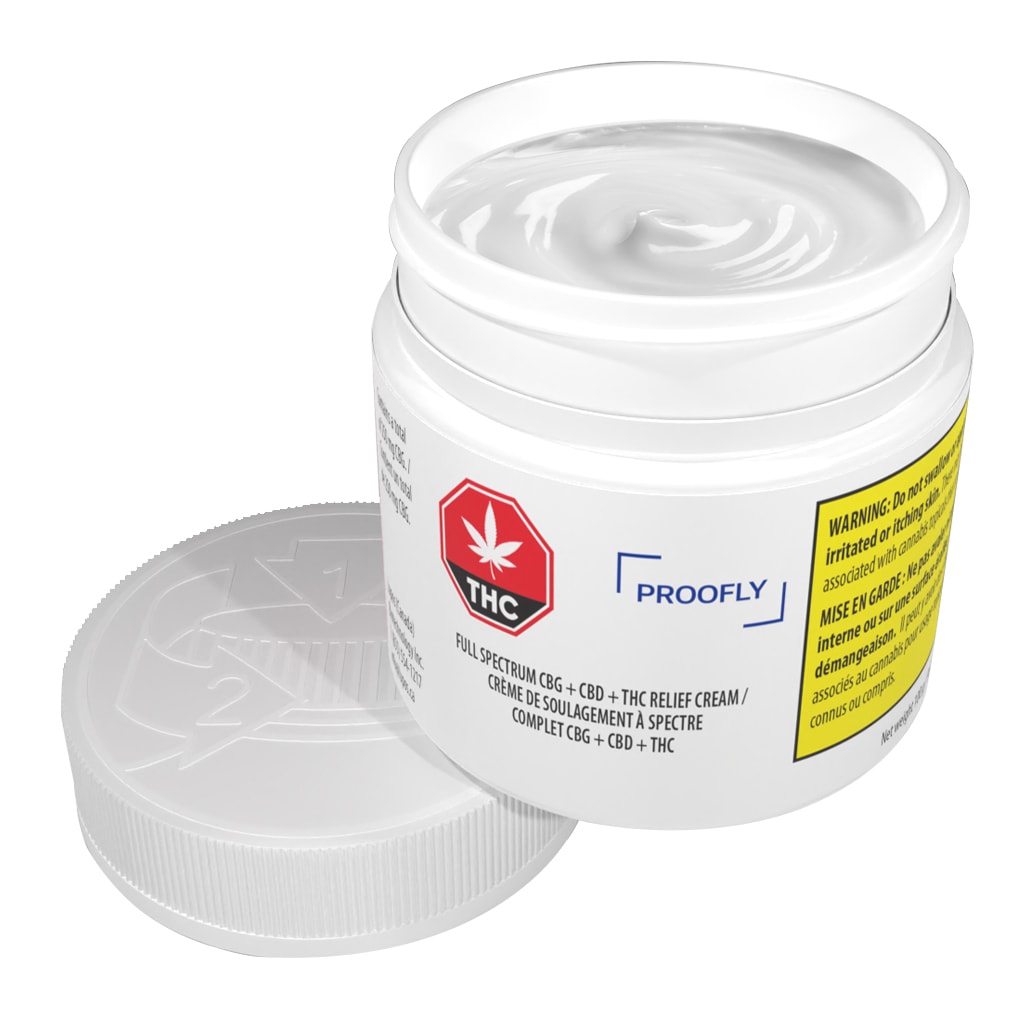 Full Spectrum Cbg Cbd Thc Relief Cream Proofly X