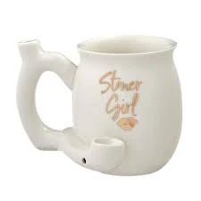 WEST COAST GIFTS - White Stoner Girl Ceramic Coffee Mug Main Image
