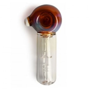 Red Eye Glass  - 5" AMBER POCKET BUBBLER