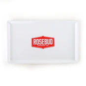 Rosebud Rolling Tray White Plastic