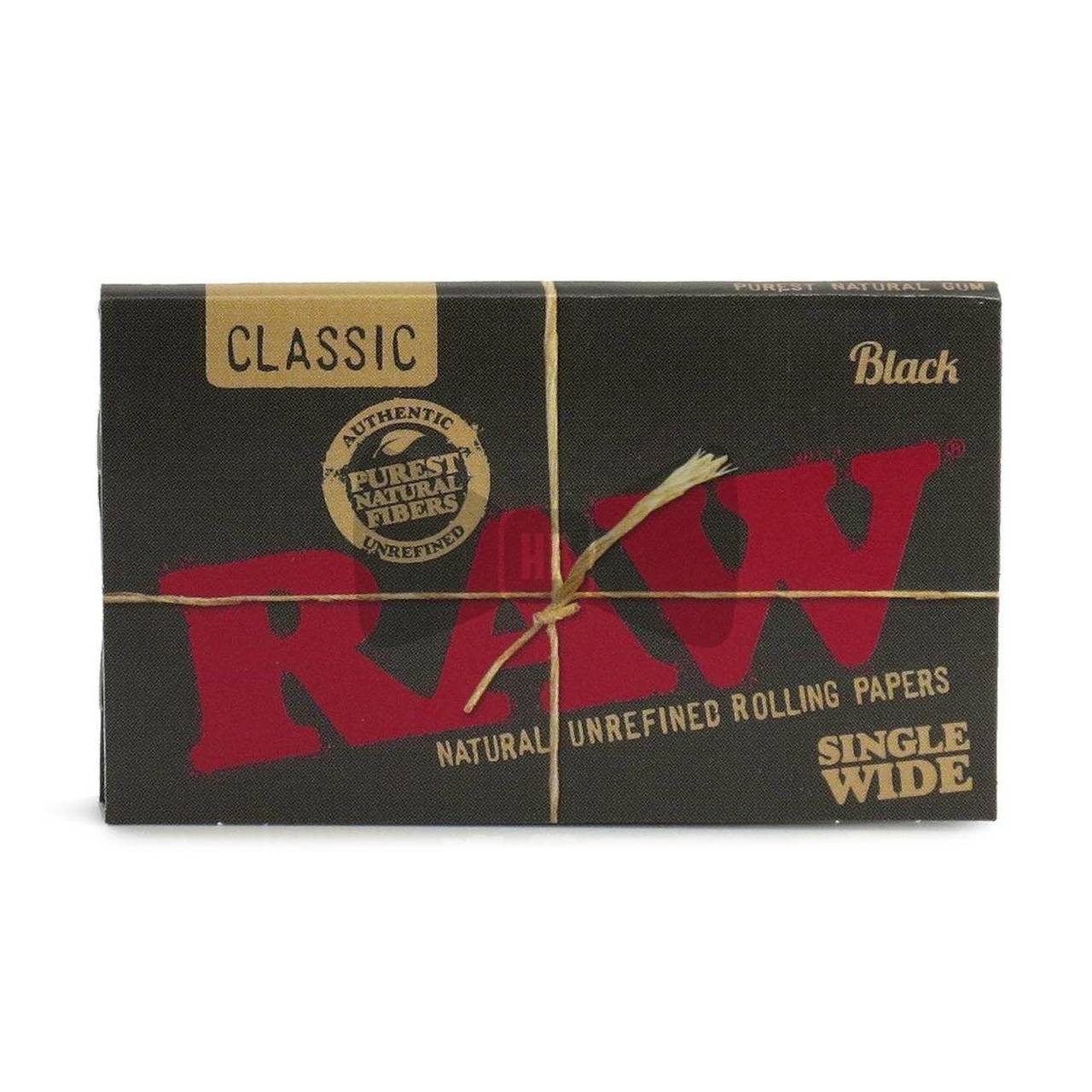 RAW BLACK NATURAL UNREFINED ARTISAN SINGLE WIDE DOUBLE WINDOW ROLLING PAPERS