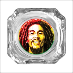 INHAL'NATION - Glass Ashtray - Bob Marley 2