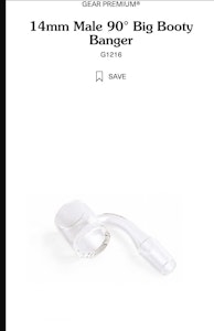 West coast.Gifts - GEAR Premium 14mm Male 90 Degree Booty banger 