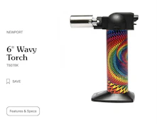 Newport 6" Black Wavy Torch (Wavy Ethio Black)