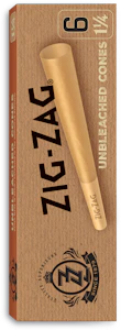 ReCreation Marketing - Zig Zag Pre Rolled Cones Unbleached 1 1/4 -6pk