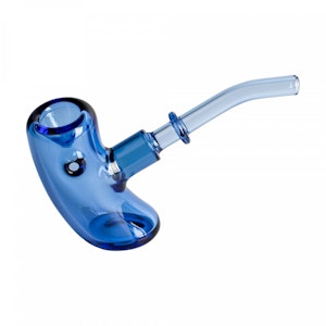 West Coast Gifts - Sapphire Blue Red Eye Glass 4.5" Regal Hand Pipe