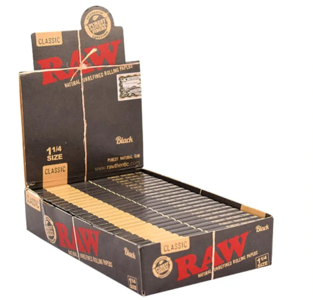 AFG Distributors - Raw Black Rolling Papers 1 1/4 Main Image
