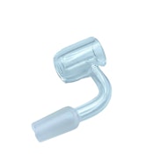90 Degree 14mm Male Banger - Clear & Frosted Tip