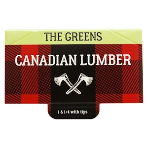Canadian Lumber - Greens Unbleached Hemp Rolling Papers with Tips 1.25" Rolling Papers, Cones and Filters