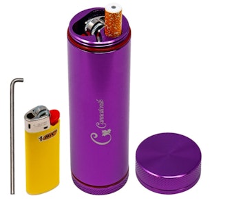 Maple Craft - Cannatonik 3 in 1 Purple Grinder Dugout Stash