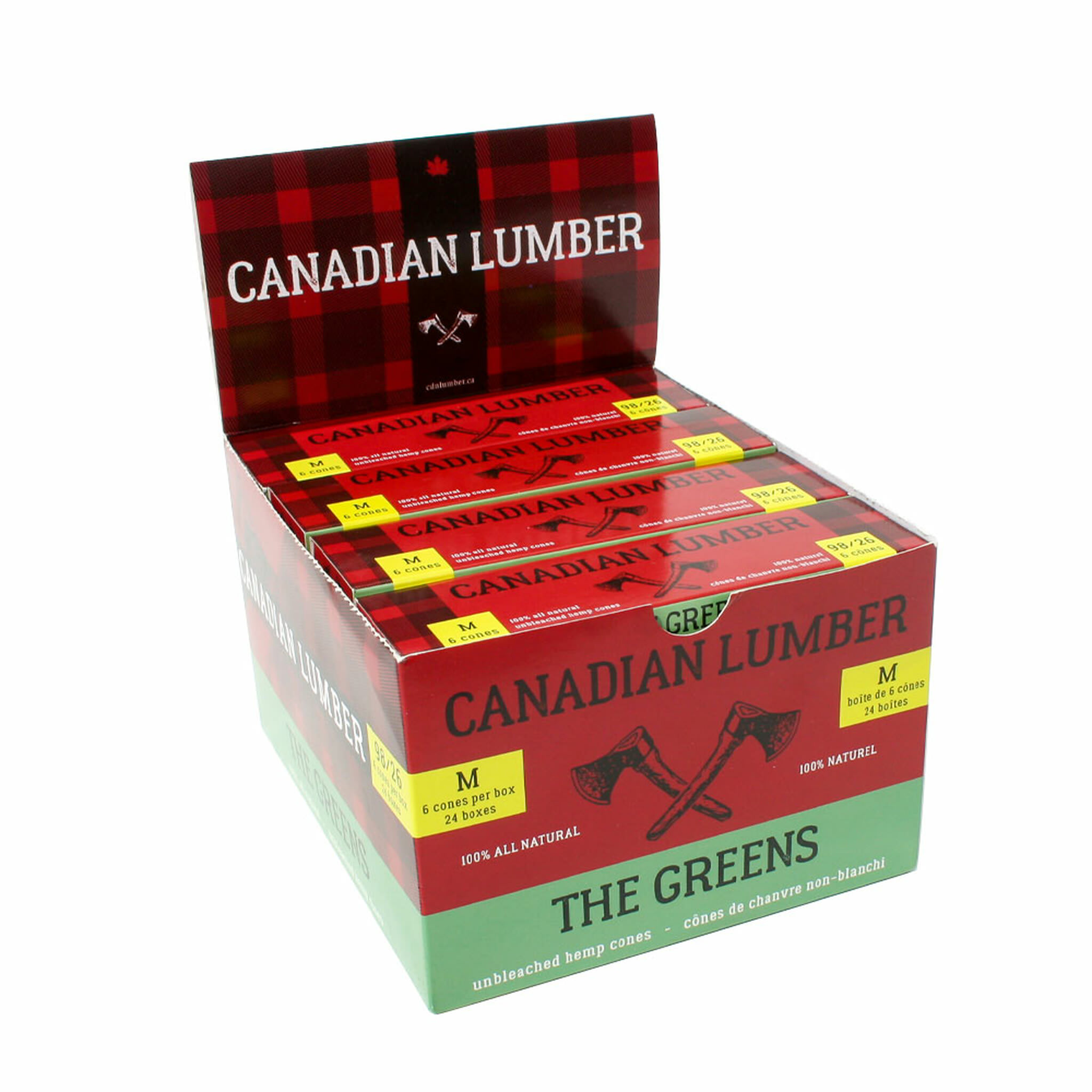 Canadian Lumber Greens 100 Unbleached Pure Hemp Cones