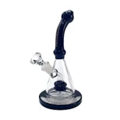 Gangster Glass - Double Showerhead Rig Bong - 8" Asst Colours