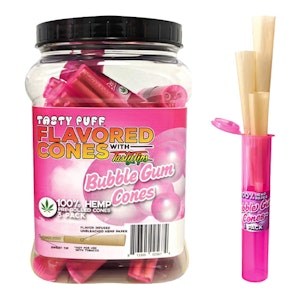 Tasty Puffs - BUBBLE GUM TASTY PUFFS 3 PACK CONES