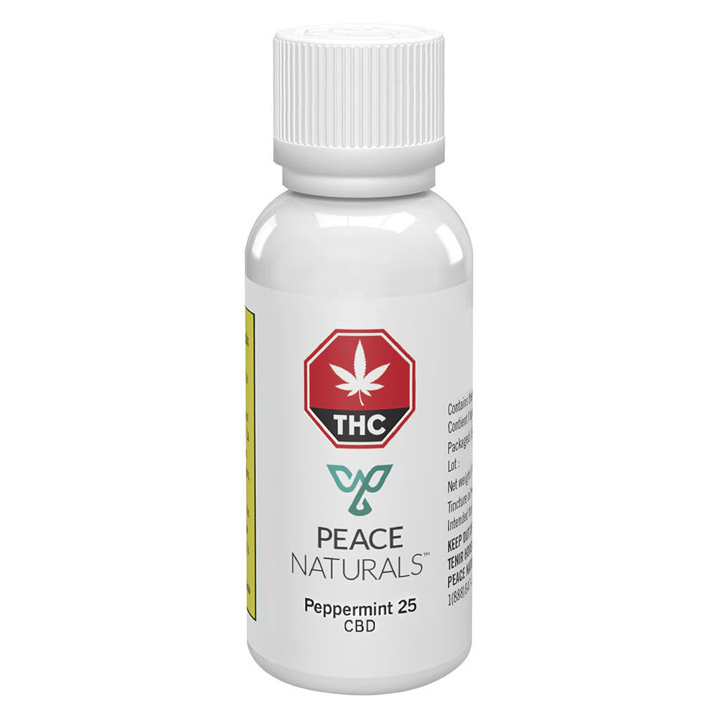 PEACE NATURALS - Peace Naturals - Peppermint 25 CBD Oil - 25ml Main Image