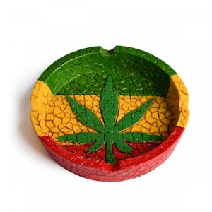 _ - COLOURED LEAF ASHTRAY