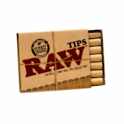Raw Wide Prerolled Unbleached Tips 21pk