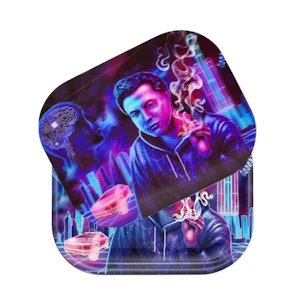 H&F Accessories - Space  Xhale Roll N Go Metal Tray and 3D Lid by V Syndicate - Small