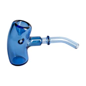 Sapphire Blue Red Eye Glass 4.5" Nobel Hand Pipe