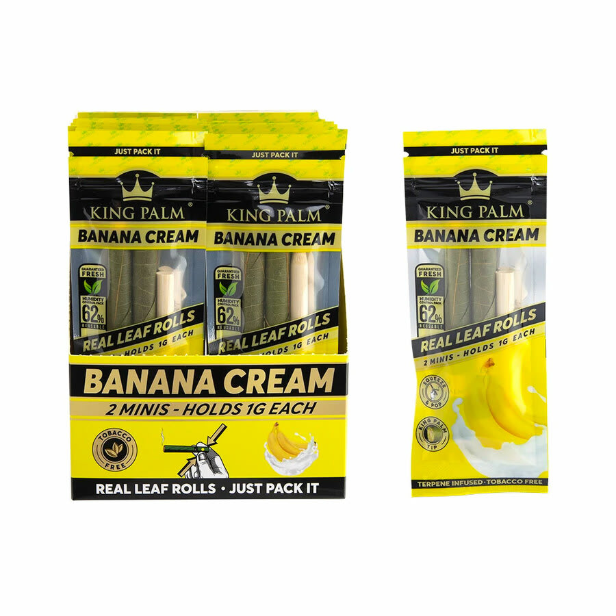 King Palm Banana Cream Mini Rolls | 2-Pack