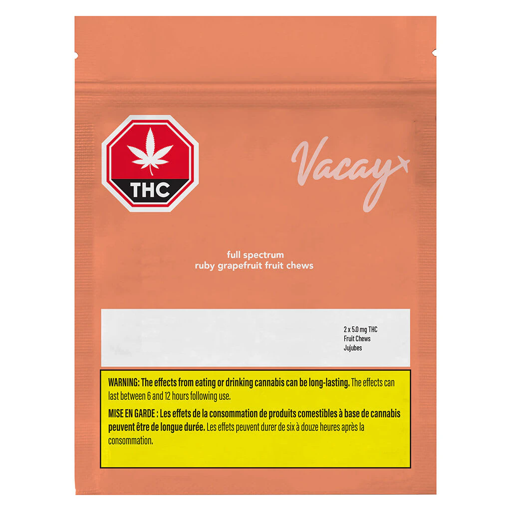 VACAY - Full Spectrum Ruby Grapefruit Fruit Chews Main Image