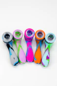 Silicone hand pipe with glass bowl 4.5" dabware