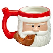 Santa Claus Ceramic Mug with Pipe OS Bongs, Pipes and Rigs