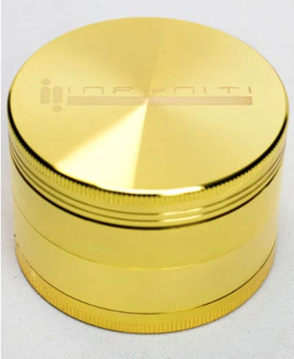 ONE WHOLESALE - 2.5" Metal 4 Part Grinder - Infyniti - Gold Main Image