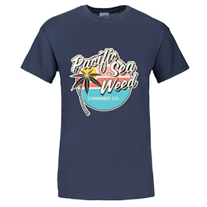 Pacific Sea Weed Cannabis Co. - PSW Navy Blue Short Sleeve Logo - 2X-Large