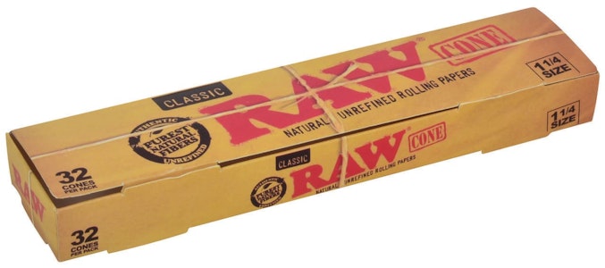 .A. PAPERS - RAW - Raw Cone 1 1/4     32 Pack
