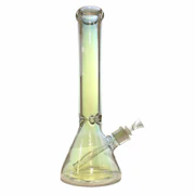 14" Glass Bong w/Ice Catch - 5mm Glass - Rainbow