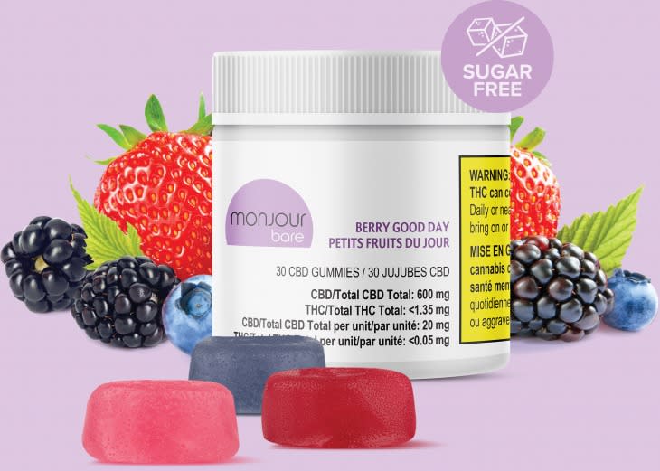 Monjour Bare CBD Gummies 30 Pack - Berry Good Day