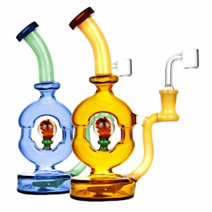 HUMBLE + FUME - 8.75" Donut Rig with Flower Marble by Pulsar