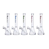 Hoss Glass 14" 38mm Beaker w/ Colored Logo - Green