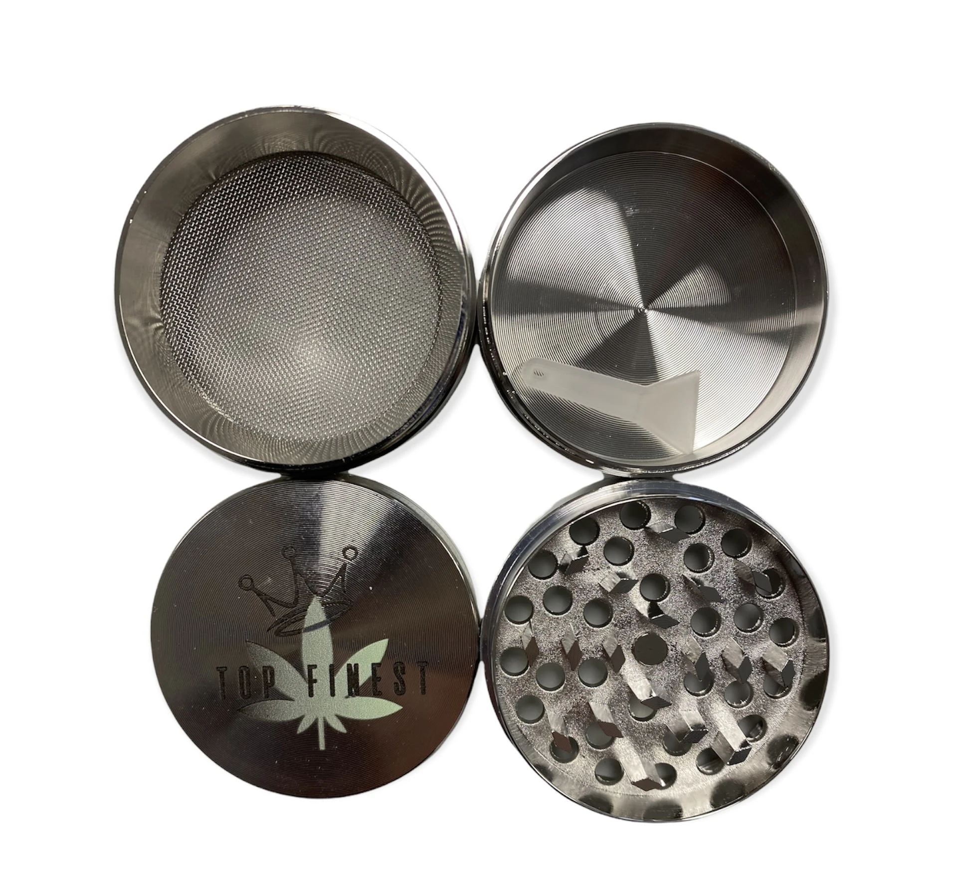 Top Finest Cannabis  - Top Finest 4 Piece Grinder - Grey Main Image