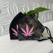 Epik Leaf Mask - pink glitter on camo