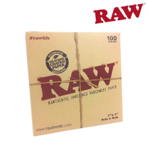 RAW - RAW PARCHMENT 3X3 SHEETS - 100 Pack