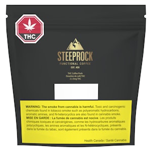 CANNMART INC - THC Coffee Pods 2pk - STEEPROCK FUNCTIONAL COFFEE EST. 420 - Hybrid THC Beverage 2 Pack