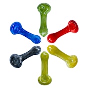 Frit Design Colored Glass Pipe - 3 Inches