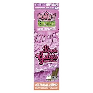 Juicy Jay's - Enhanced Purple Gelato Hemp Wraps - 2 Sheets