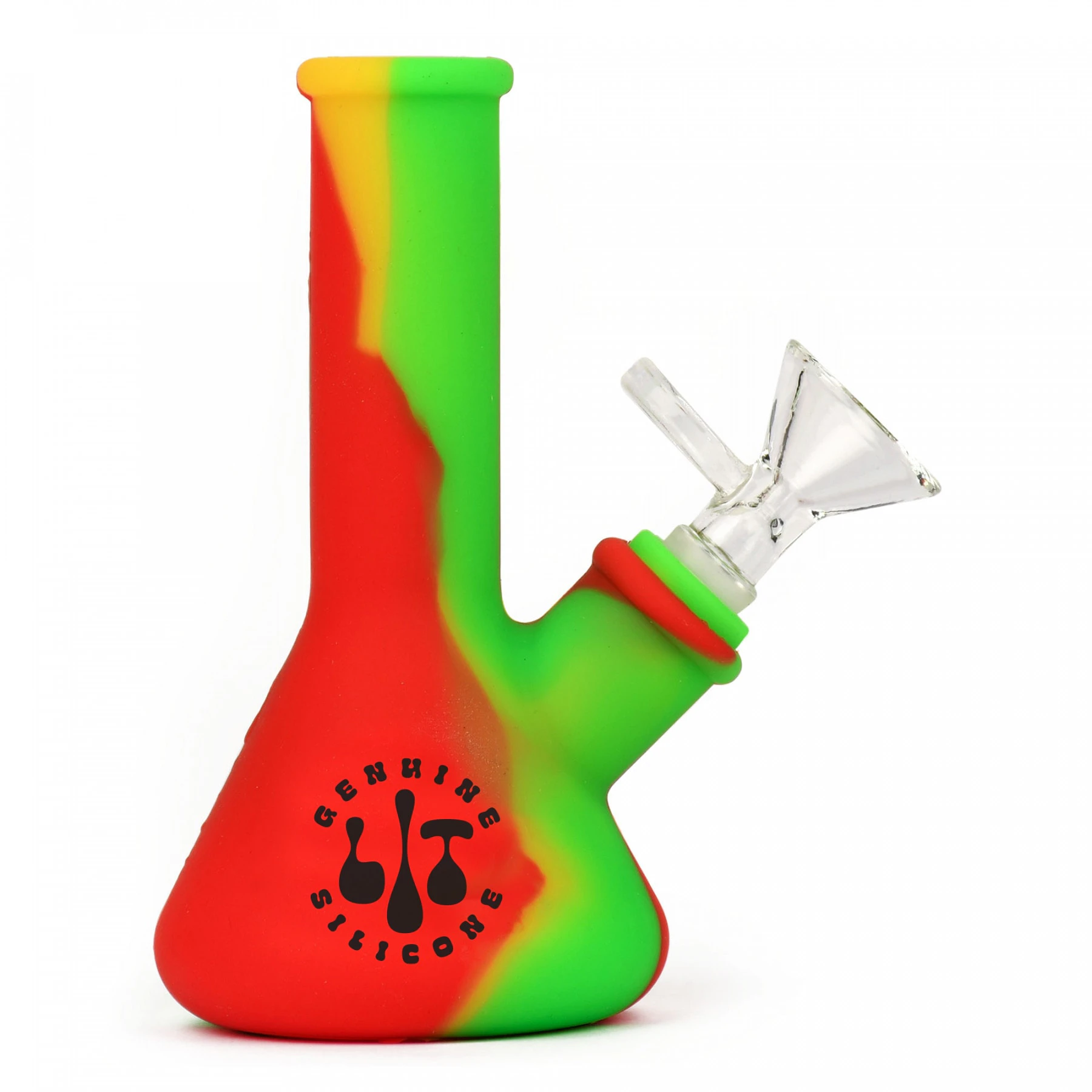 Accessories - 5" Rasta Bong Lit Silicone Main Image