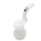 7" Tree Glass Bubbler Showerhead Sherlock - White