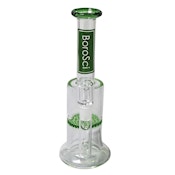 7" BoroSci Honeycomb Perc Bottle Dab Rig - Green