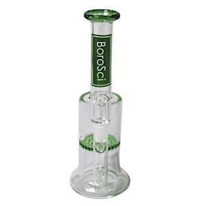 BoroSci - 7" BoroSci Honeycomb Perc Bottle Dab Rig - Green