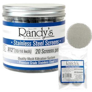 Accessory Distributor - Randy's Stainless Steel Screens 0.812 20pk