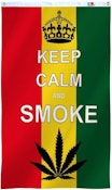 Marijuana Calm and Smoke Flag (3x5)