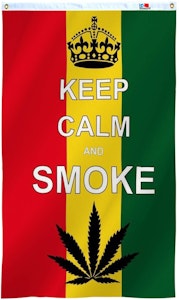 Bake Shoppe Basics - Marijuana Calm and Smoke Flag (3x5)