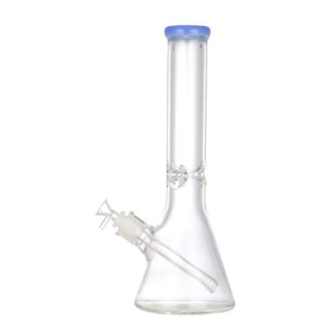 Canadian Distributor - 16" 9mm Jade Blue Glass Beaker Bong