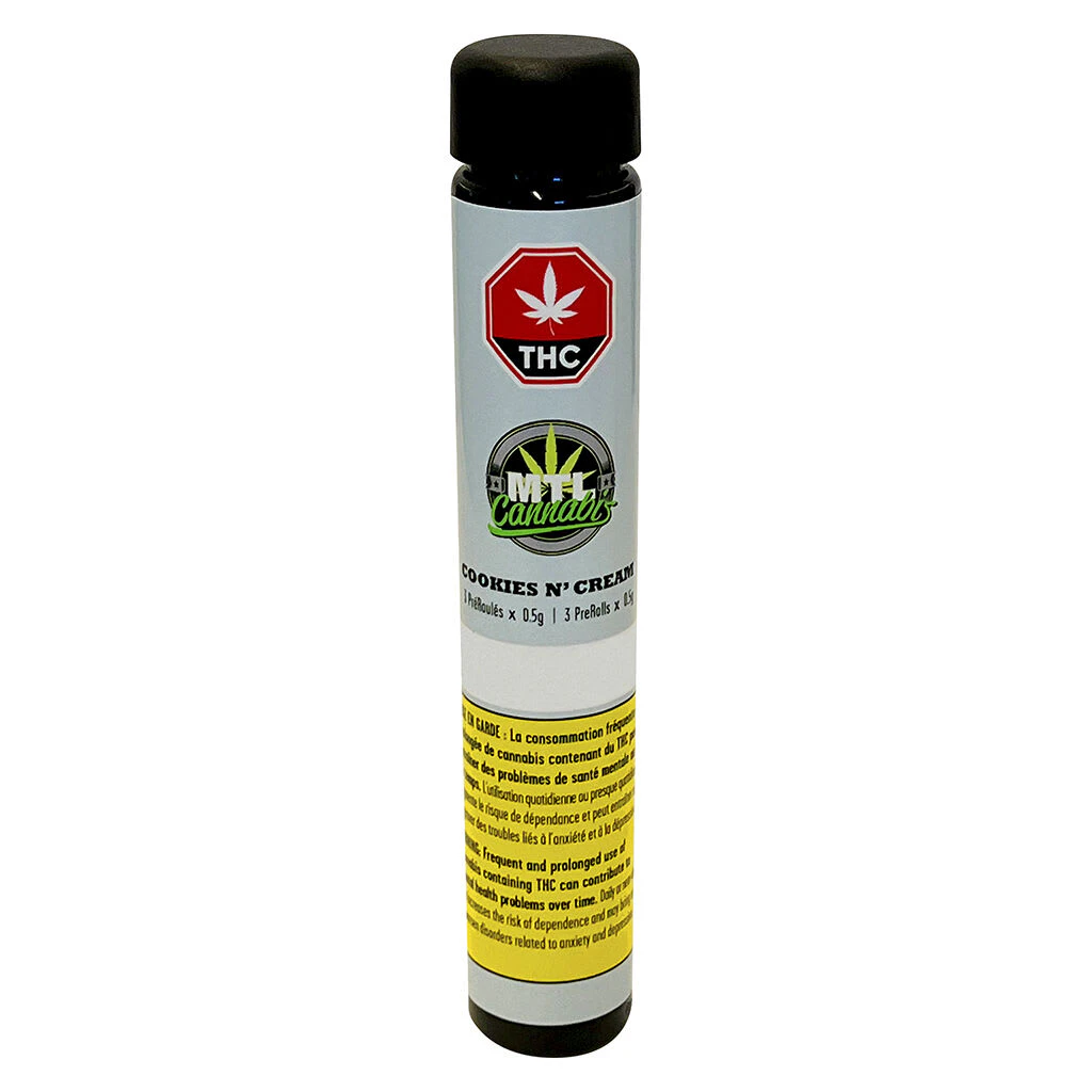 MTL CANNABIS - MTL Cannabis - Cookies N' Cream Pre-Rolls 3x0.5g Main Image