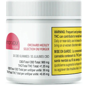 Monjour Bare - Monjour Bare Sugar Free CBD Gummies 30 Pack - Orchard Medley