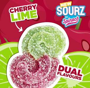 SOURZ by Spinach - SOURZ by Spinach - Cherry Lime 5 Pack Soft Chews